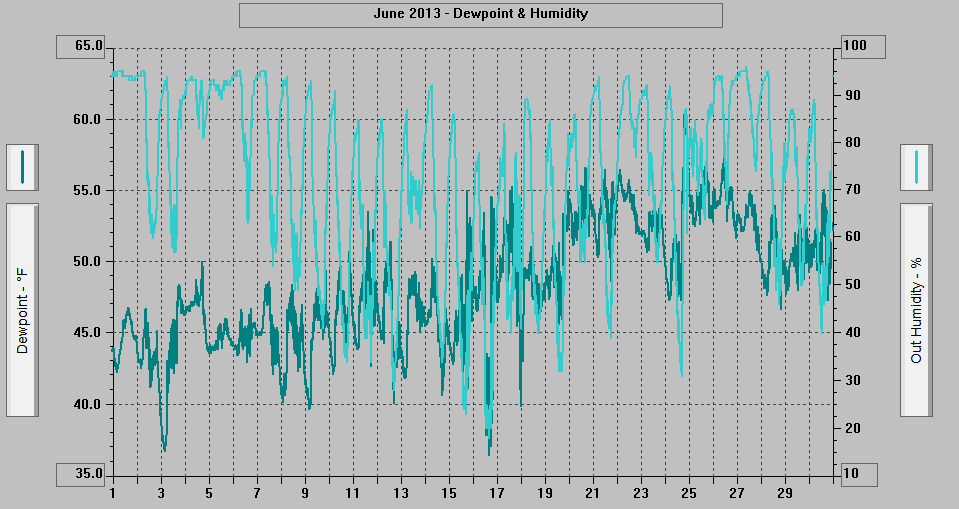 June 2013 - Dewpoint & Humidity.