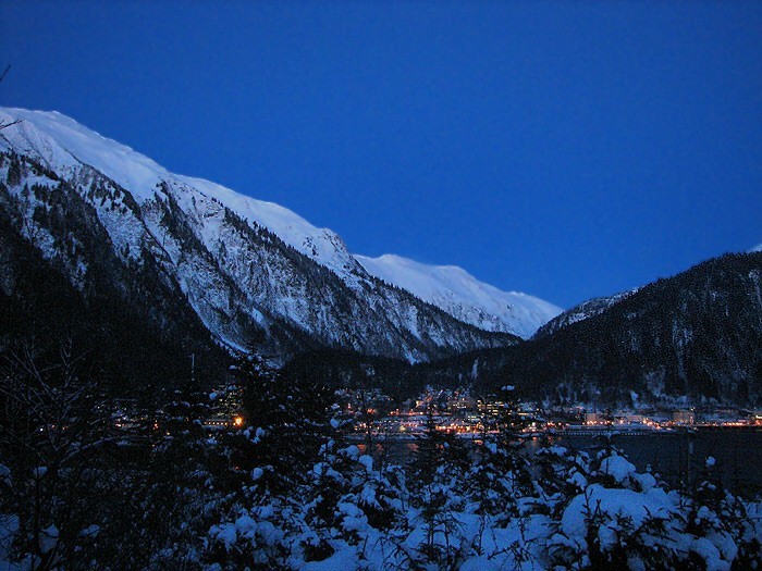 41 Minutes After Sunset: Juneau - Clear Sky - Snow.