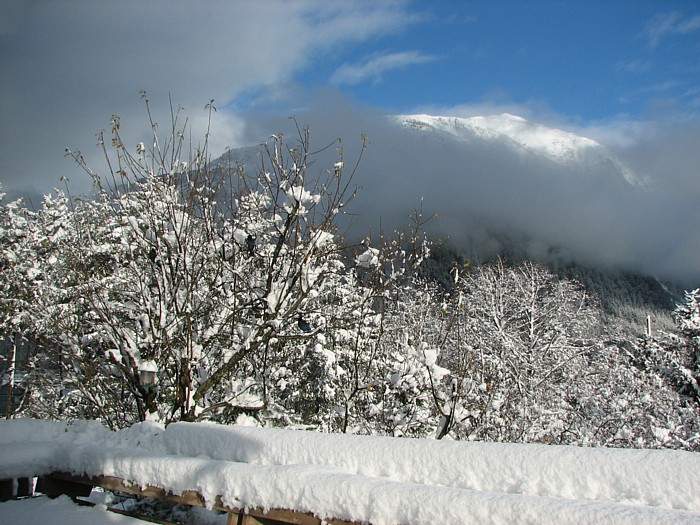 First Heavy Snowfall of Winter 2005 - 2006, Mt. Juneau in the distance