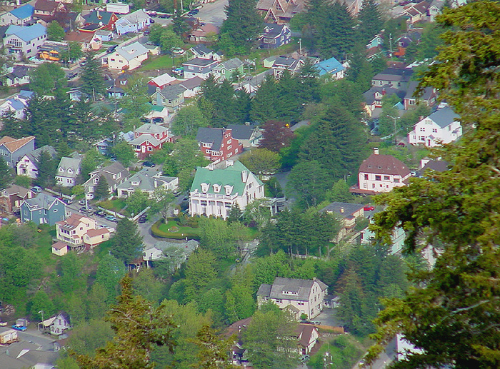 The Governor's Mansion from the Mt. Roberts Tramway.