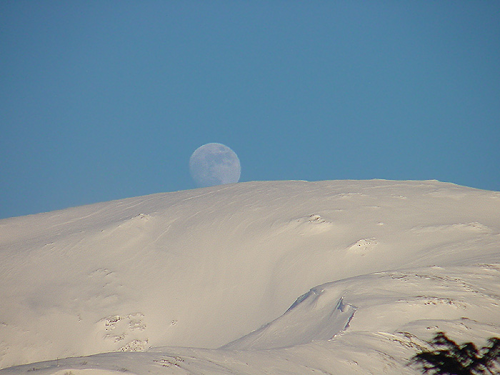 Moon Over Gold Ridge of Mt. Roberts.