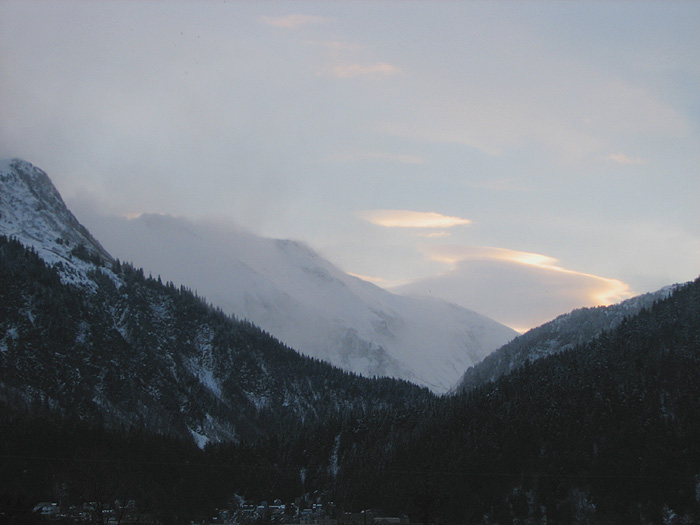 Blowing Snow Obscuring the Mt. Juneau Ridge.
