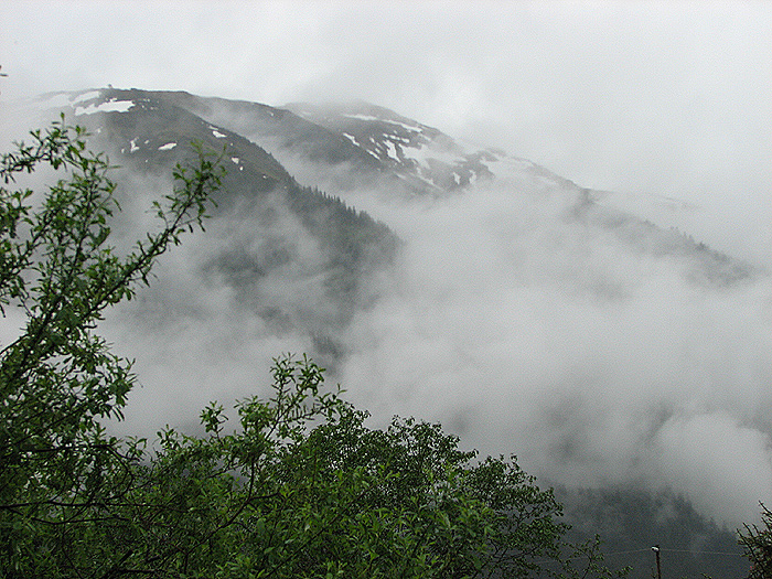 Mt. Juneau with Clouds and Mists.