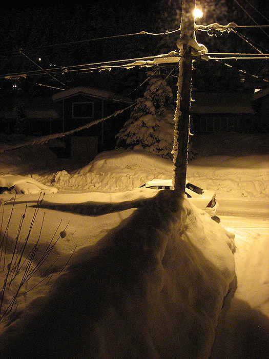 Snow and Street Light.
