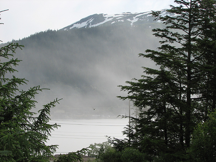 Gastineau Channel - Juneau Harbor Covered by a thin layer of Fog.