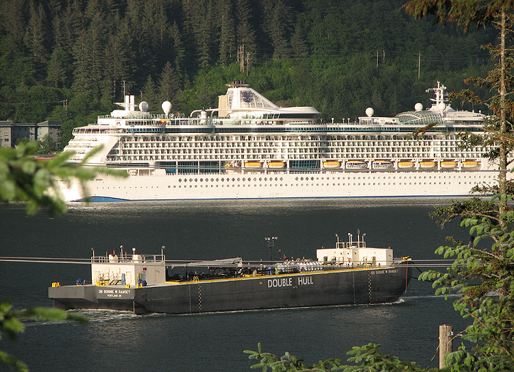 The Empty Fuel Barge Leaving Juneau.