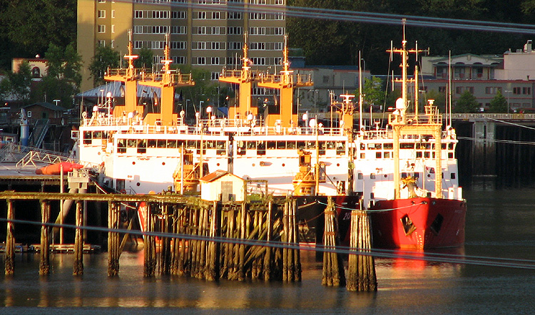Buoy Tenders in the Evening Sun.