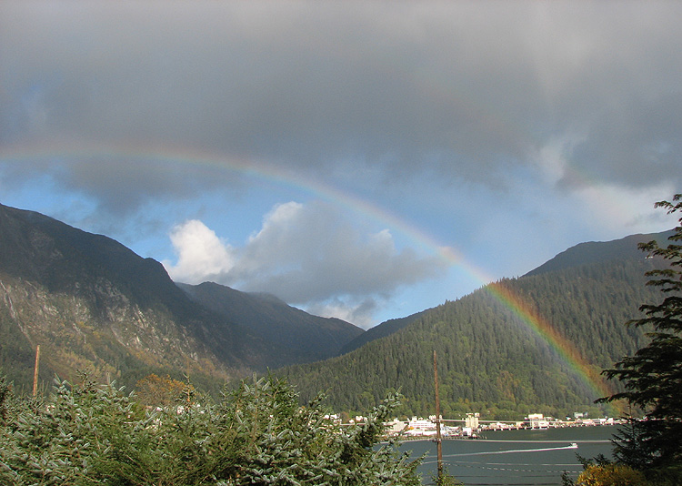 Rainbows looking NE from West Juneau.