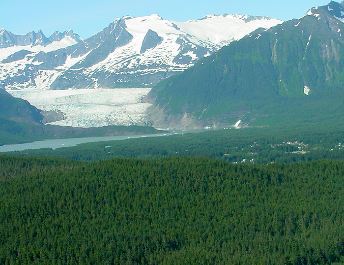 The Mendenhall Valley and Glacier.