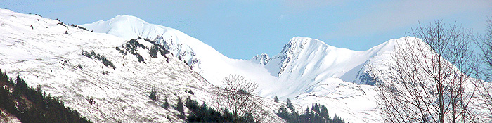 Mt. Roberts, Hawthorne Peak, Middle Peak, and West Peak.