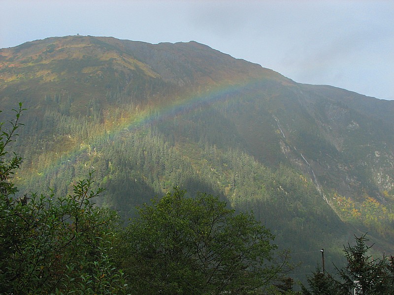 Mt. Juneau with a Rainbow