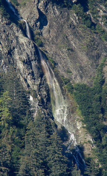 Mt. Juneau Waterfall with Rainbow Effect
