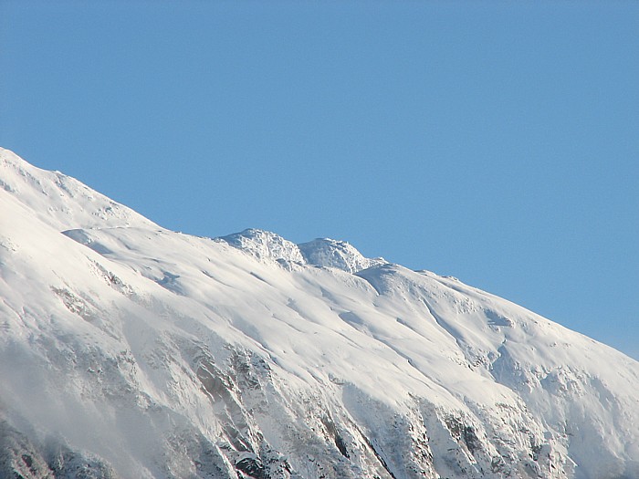 Snow Blanketing the Mt. Juneau Ridge and Olds Mountain.